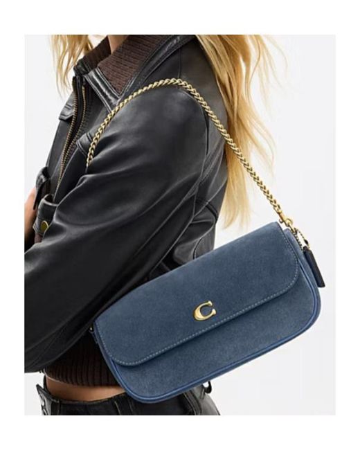 COACH Blue Brook Flap Chain Bag