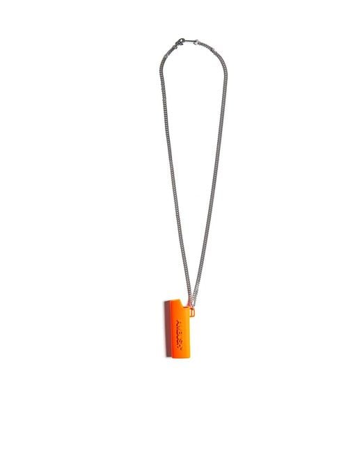 Ambush White Logo Lighter Case Necklace for men