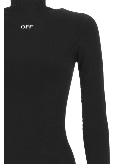 Off-White c/o Virgil Abloh Black Logo-Print Mini Dress