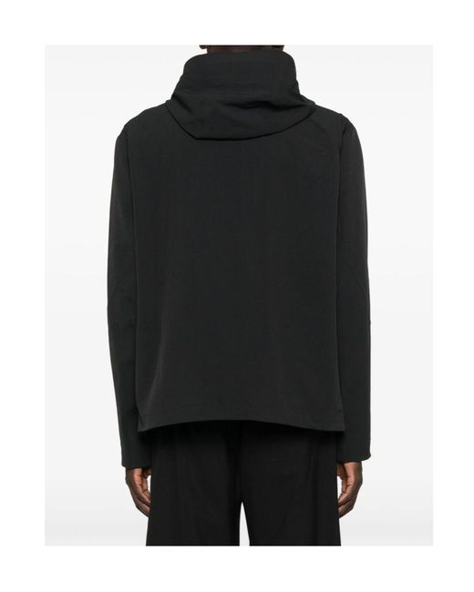 Veilance Black Hooded Zip-Up Jacket for men
