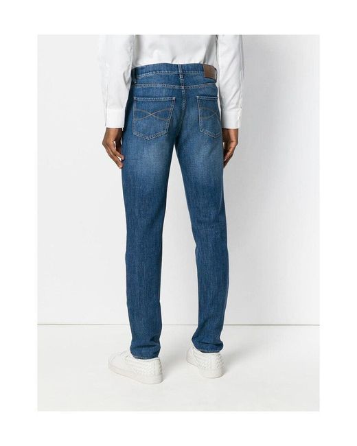 Brunello Cucinelli Blue Skinny Jeans for men