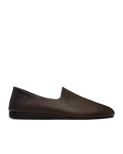 Jacquemus Brown Logo-Print Loafers for men