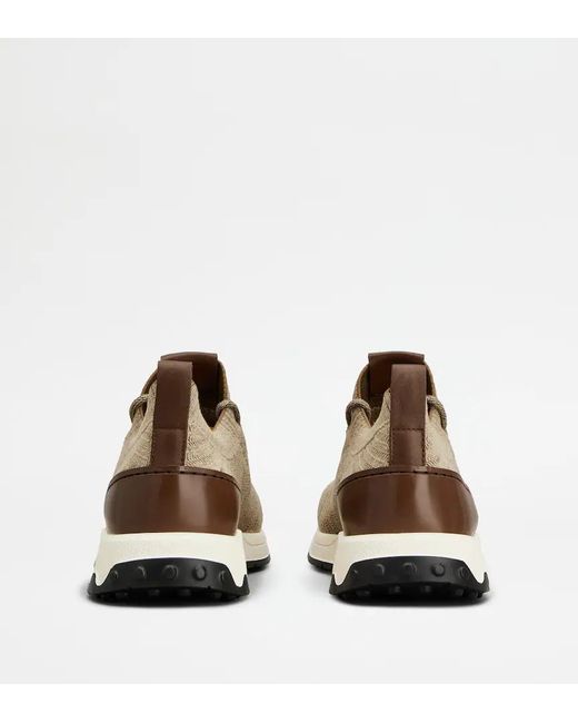 Tod's Natural Sock Knit Slip-On Sneakers for men