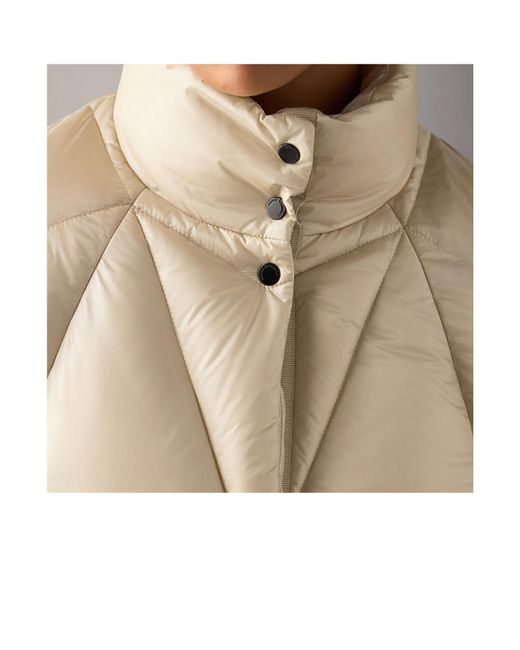 Moose Knuckles Natural Quilted Patch Down Jacket
