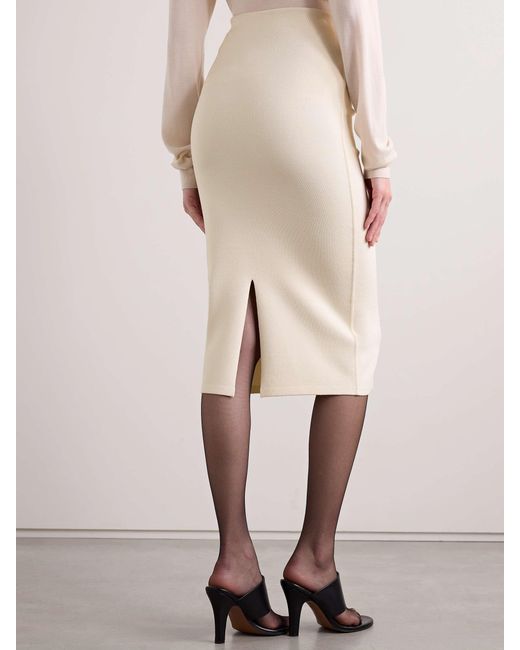 The Row White Hodette Mid-Length Skirt