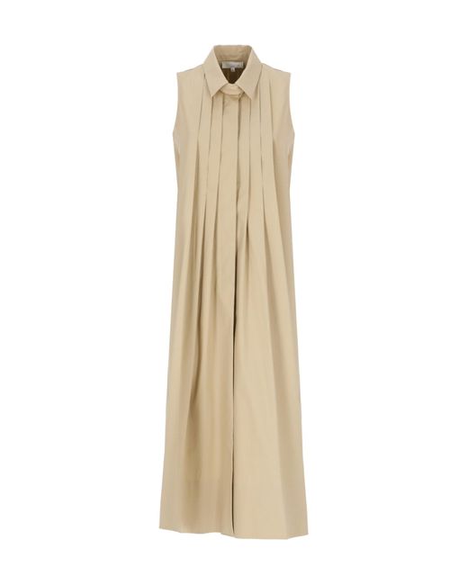 Antonelli Natural Mantova Pleated Dress