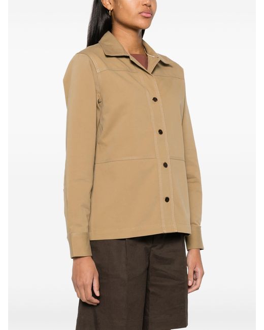 Closed Natural Panelled Twill Shirt Jacket