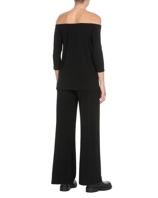 Norma Kamali Black Off-Shoulder Slim-Fit Blouse