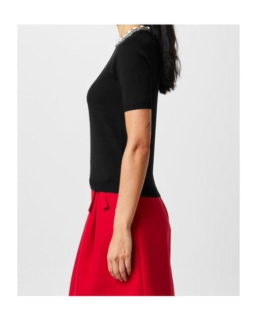 Valentino Black Short-Sleeved Sweater