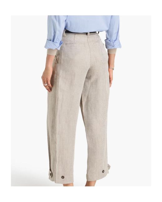 Brunello Cucinelli Gray Casual Pants With Belt Loops