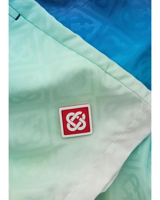 Casablanca Blue Gradient Color Swim Trunks for men