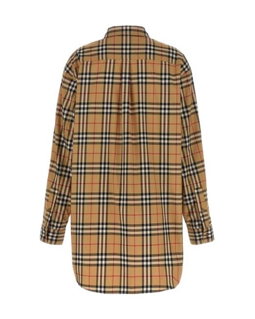 Burberry Natural Checked Buttoned Shirt