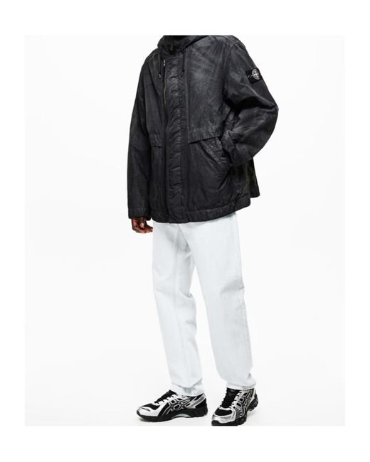 Stone Island White Straight Jeans for men