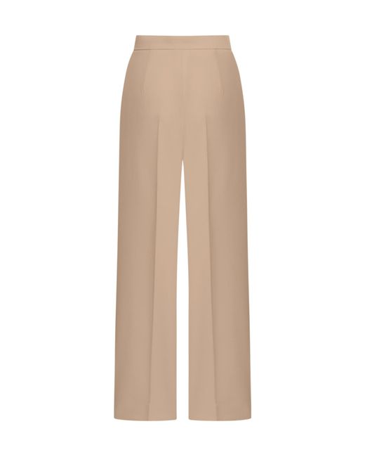 Max Mara Natural Verbano Mid-Rise Straight Leg Pants