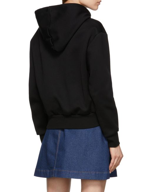 Versace Black Logo Print Drawstring Hoodie