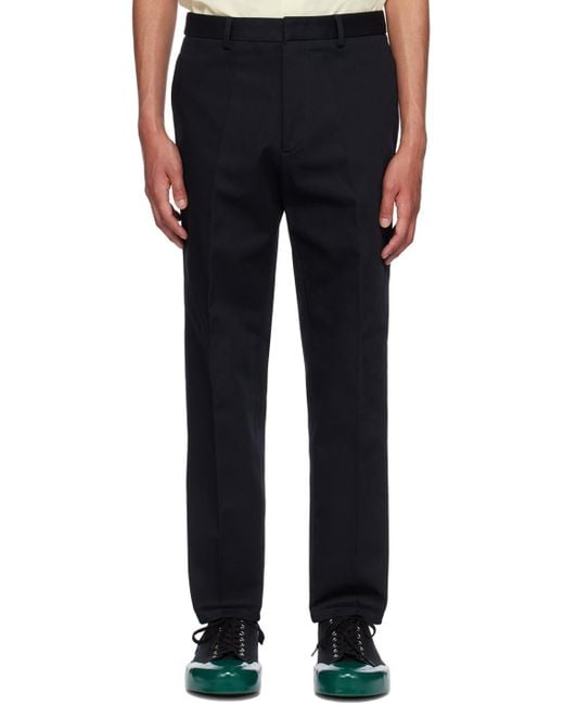 Jil Sander Black Low Rise Chino Pants for men