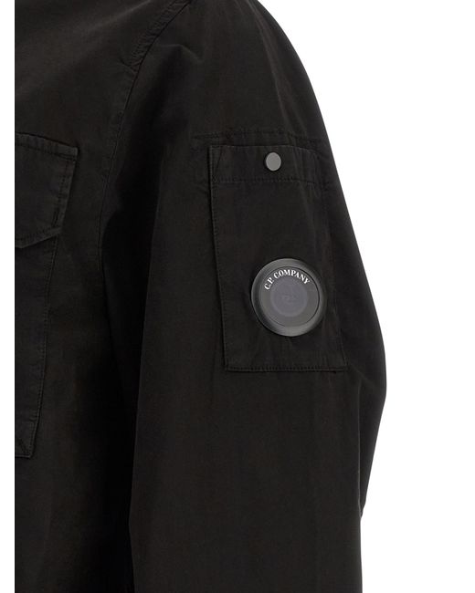 C P Company Black 'Lens' Overshirt for men