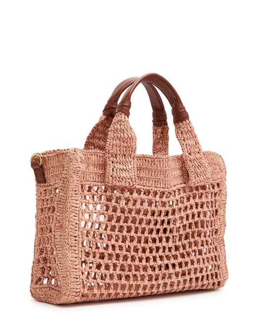 Chloé Brown Straw Tote Bag