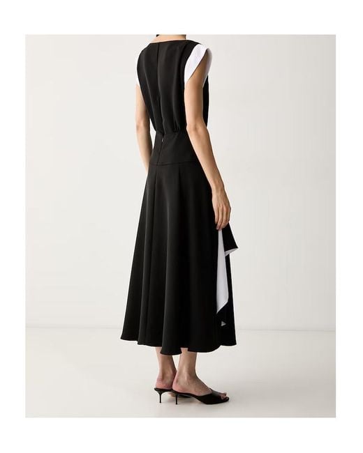 Karl Lagerfeld Black Colour-Block Sleeveless Dress
