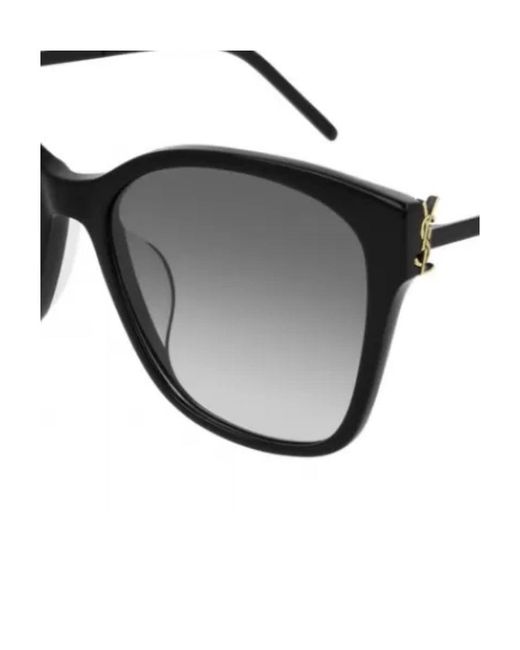 Saint Laurent Multicolor Tortoiseshell Pattern Large-Frame Sunglasses