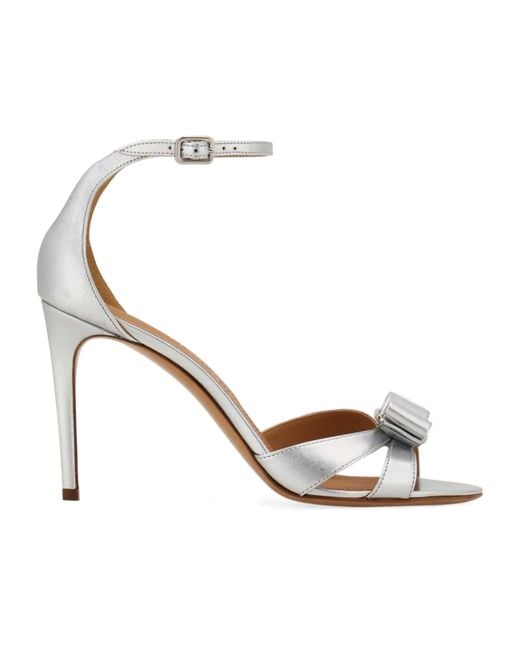 Ferragamo White Vara Bow Sandal