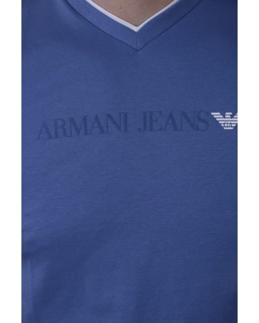 Armani Jeans Blue Logo T-Shirt for men