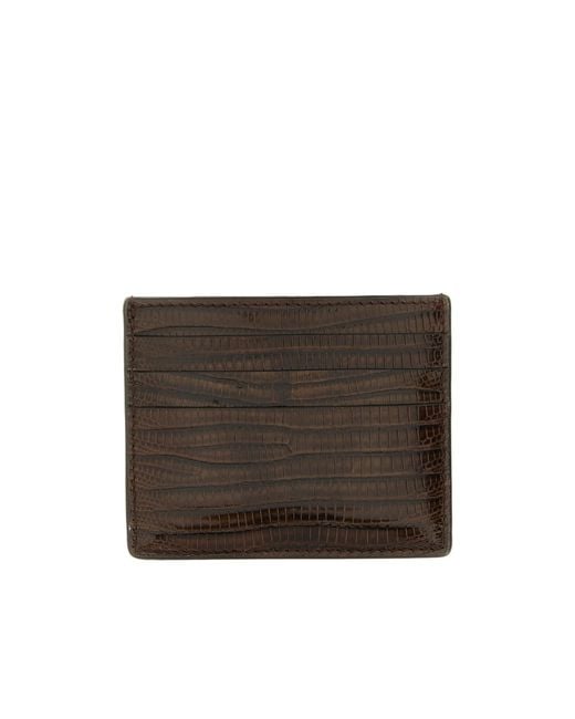Brunello Cucinelli Brown Multi-Slot Card Holder