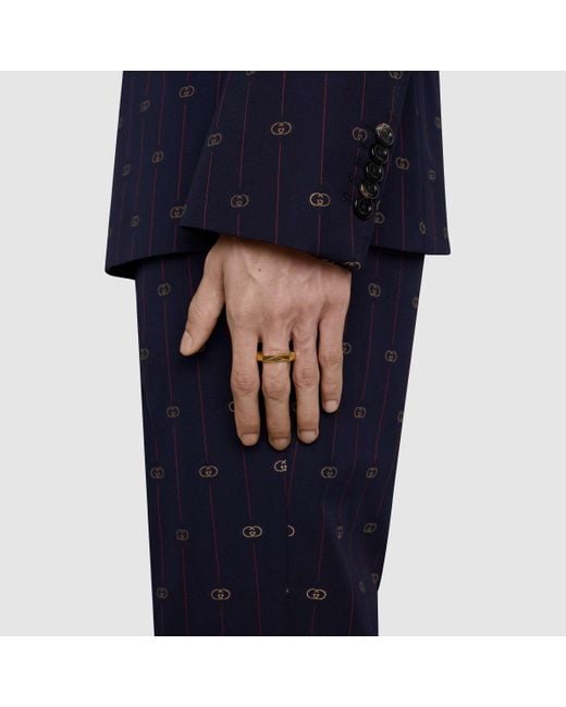Gucci Metallic Link To Love 18K Studded Ring