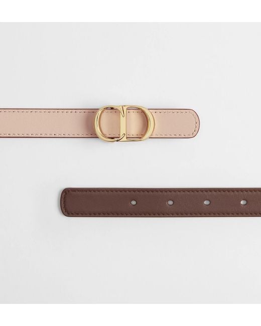 Dior White Reversible Cdicon Belt