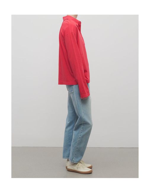 The Row Blue Mid-Rise Straight-Leg Jeans