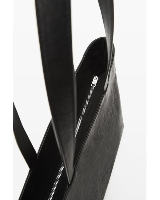 Alexander Wang Black Logo-Embossed Medium Tote Bag