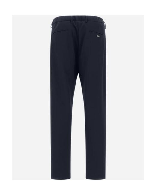 Herno Blue Tapered Leg Drawstring Trousers for men
