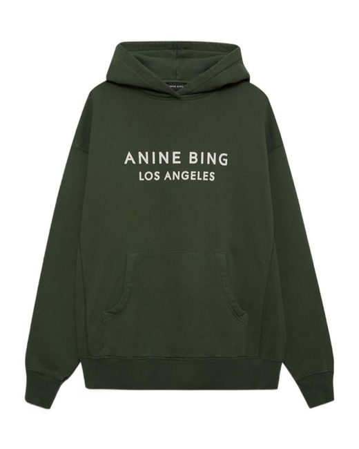 Anine Bing Green Alto Jersey Hoodie