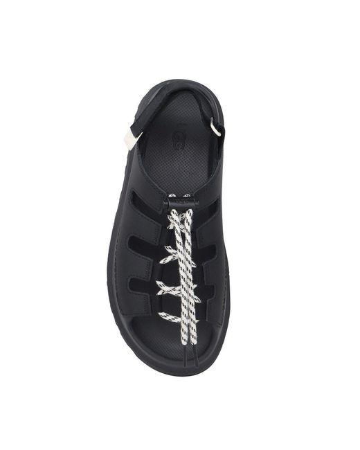 Ugg Black Goldenglow Lace-Up Platform Sandals