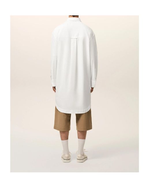 AMI White Ami Ami De Coeur Wide Shirt Dress for men