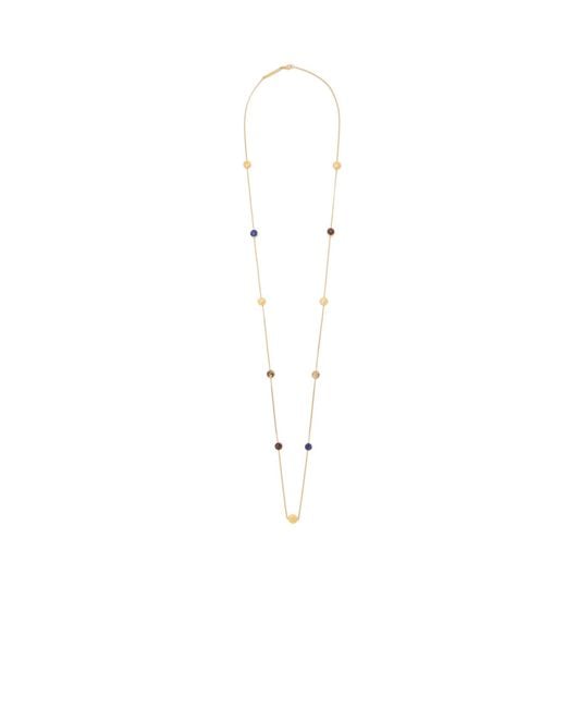 Loewe White Anagram Pebble Necklace