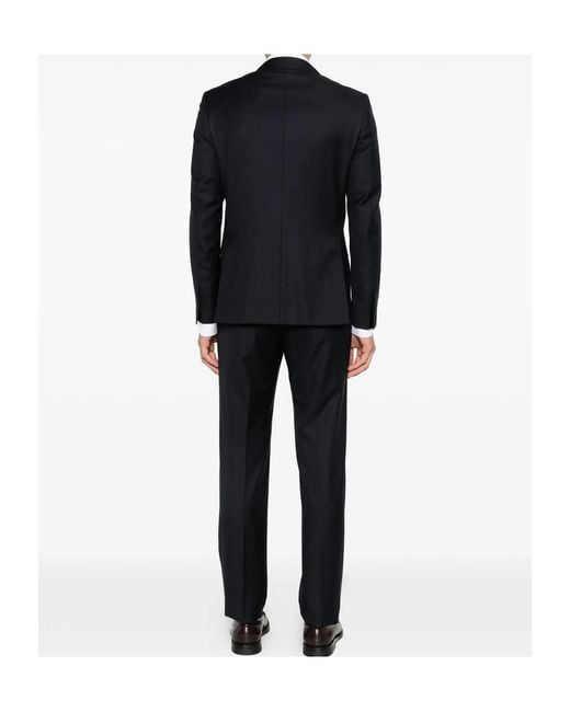 Tagliatore Black Long-Sleeved Suit for men