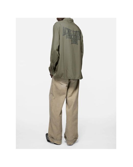 Acne Green Long-Sleeved Shirt for men