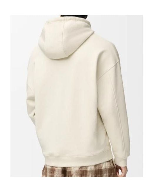 Loewe White Relaxed Fit Drawstring Hoodie for men