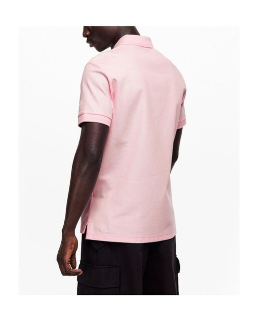 Burberry Pink Minimalist Short-Sleeve Polo Shirt for men