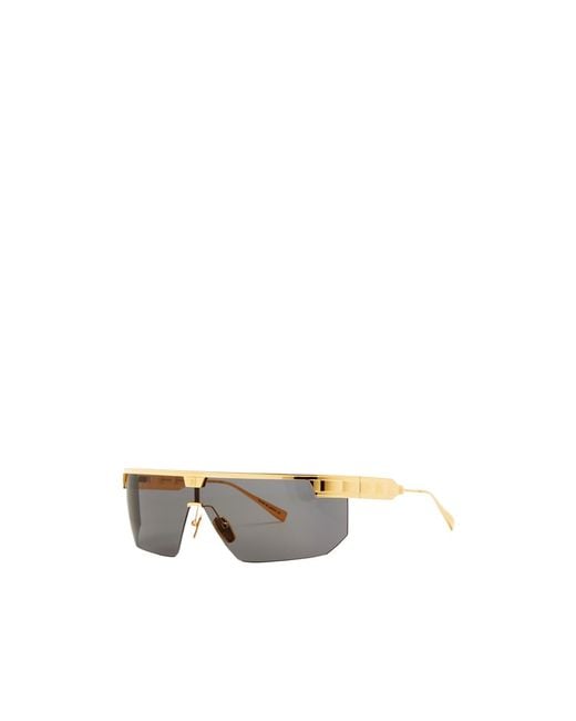 Balmain White Major Wrap-Around Sunglasses