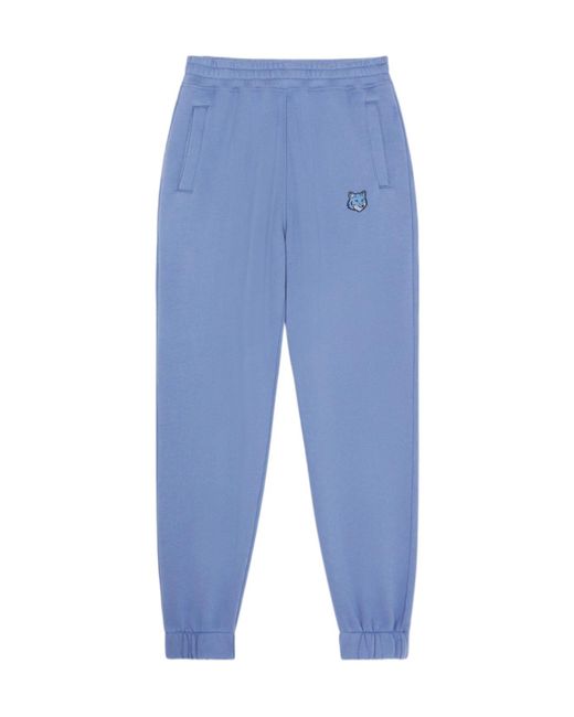 Maison Kitsuné Blue Maison Kitsuné Fox Head Patch Track Pants for men