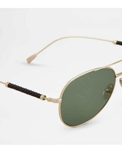 Tod's Green Full-Rim Sunglasses for men