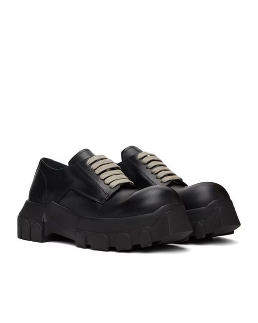 Rick Owens Black Bozo Tractor Lace-Up Shoes for men