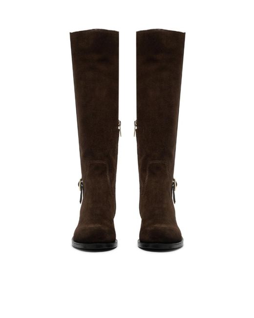 Santoni Brown Suede Boots