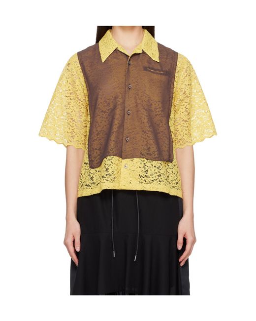 Undercover Black Collared Short-Sleeved Shirt