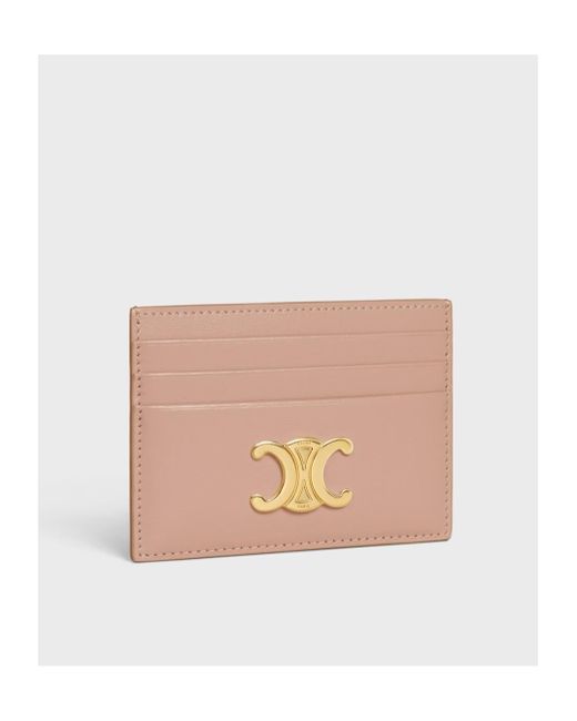 Céline White Card Holder Triomphe