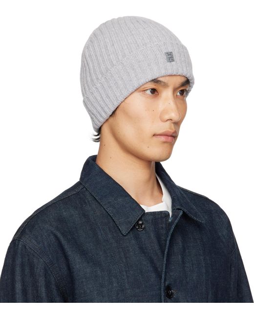 Givenchy Blue Ribbed Knit Hat for men