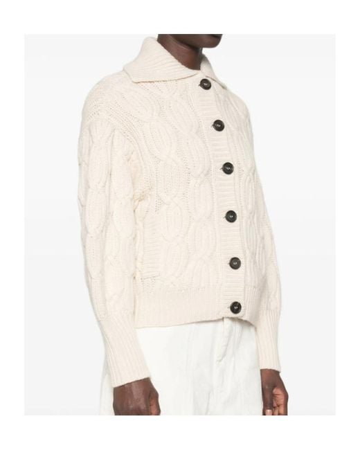 Brunello Cucinelli Natural Cable-Knit Cardigan