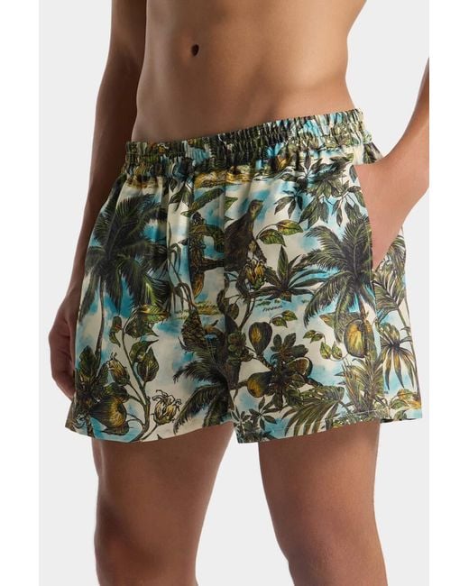 DSquared² Green Monkey Printed Pull On Shorts for men